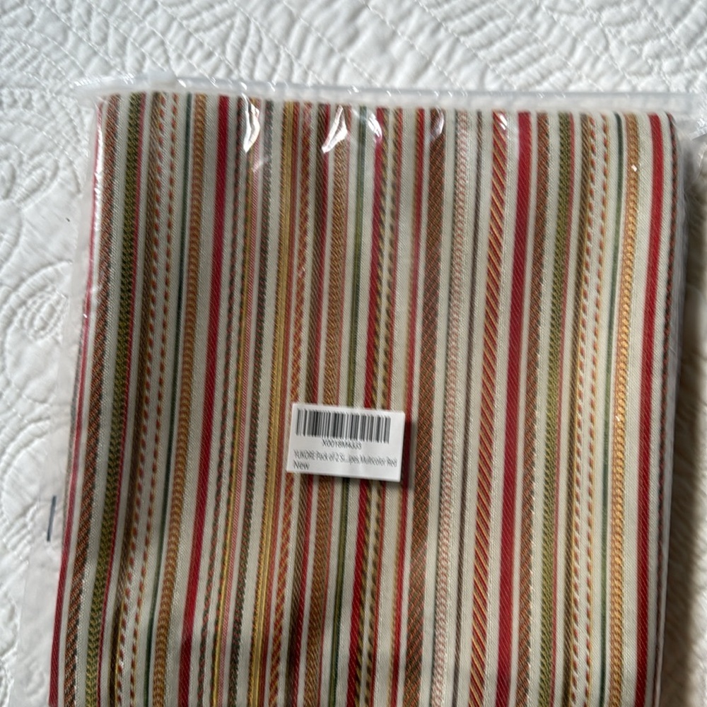 Two Striped Multicolor Indoor/Outdoor Throw Pillows Covers. Brand new. - Picture 2 of 5